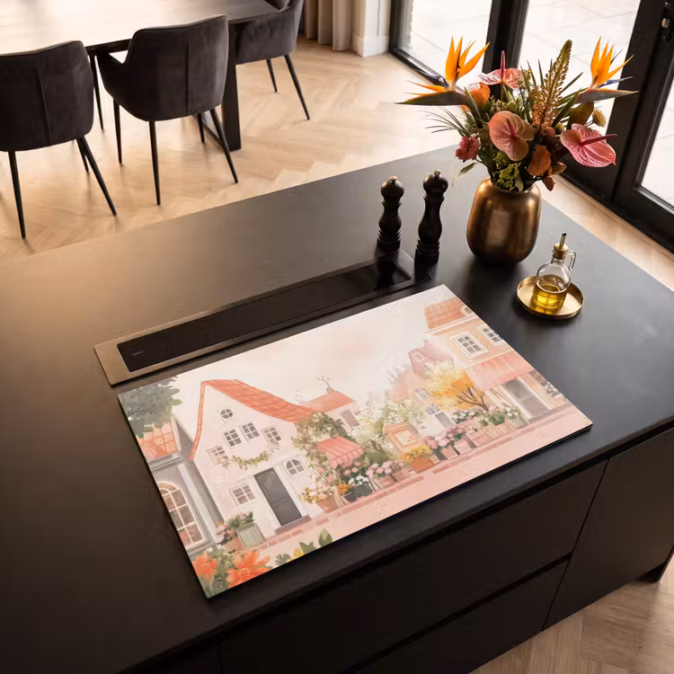 Inductie beschermer - Bloemen - Huizen - Dorp — 5
