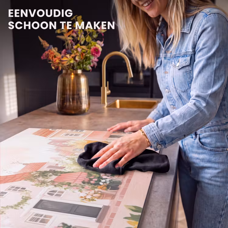 Inductie beschermer - Bloemen - Huizen - Dorp — 6