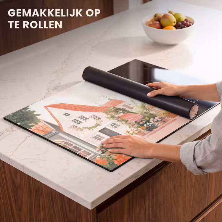 Inductie beschermer - Bloemen - Huizen - Dorp — 7