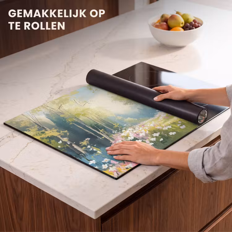Inductie beschermer - Bos - Schilderstijl - Kleurrijk — 7
