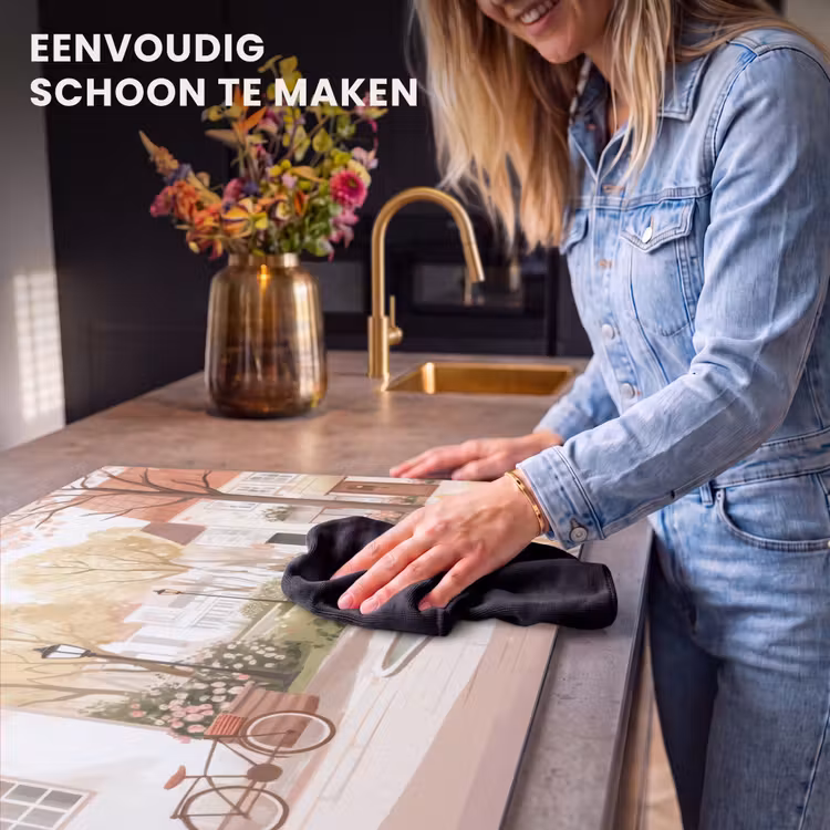 Inductie beschermer - Dorpsplein - Fontein - Tulpen — 6