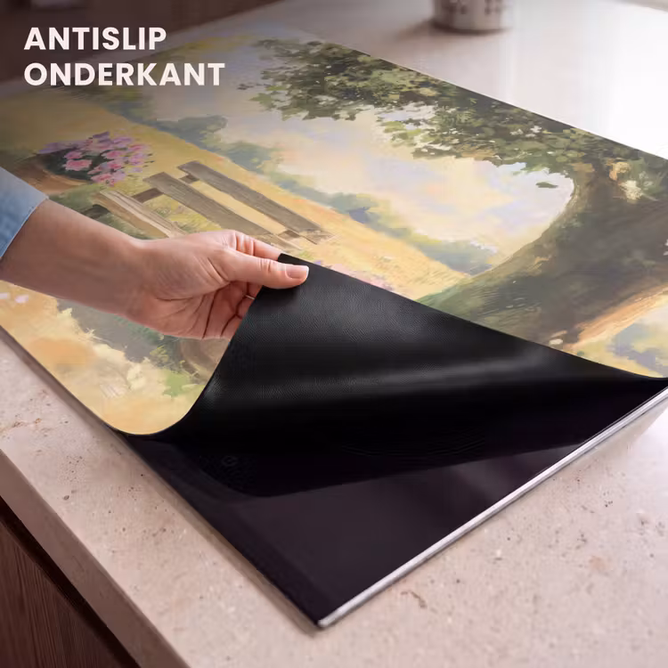 Inductie beschermer - Houten bankje - Bloempotten - Landschap — 9