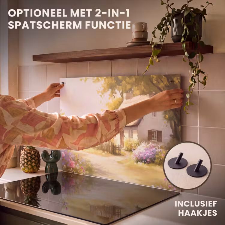 Inductie beschermer - Huisje - Hout - Bloemen — 10