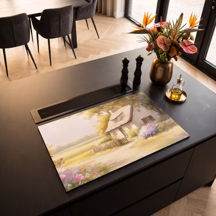 Inductie beschermer - Huisje - Hout - Bloemen — 5