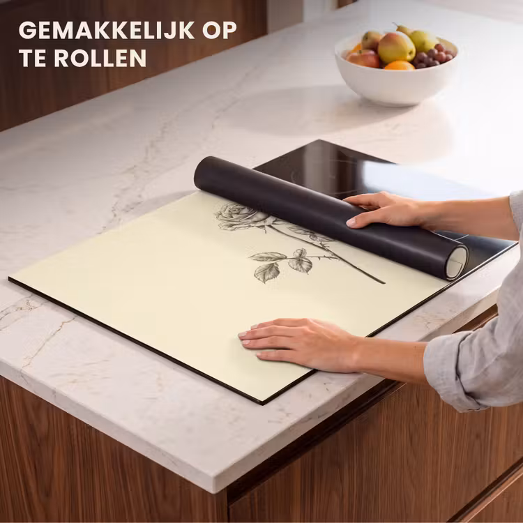Inductie beschermer - Illustratie - Zwart - Roos — 7
