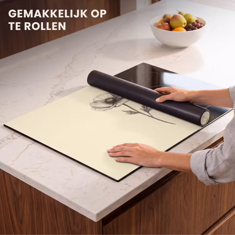 Inductie beschermer - Klaproos - Illustratie - Zwart — 7