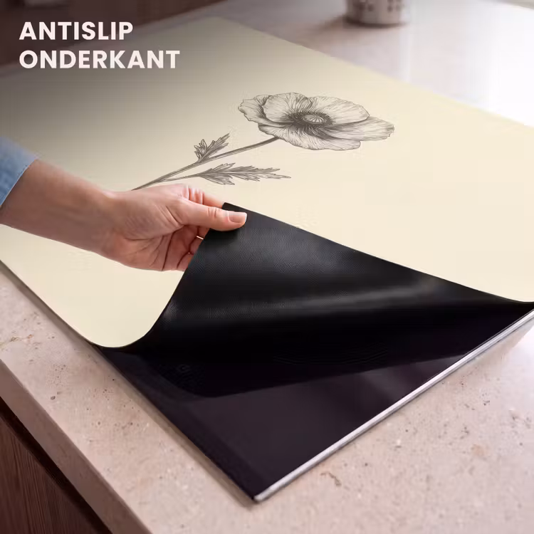 Inductie beschermer - Klaproos - Illustratie - Zwart — 9