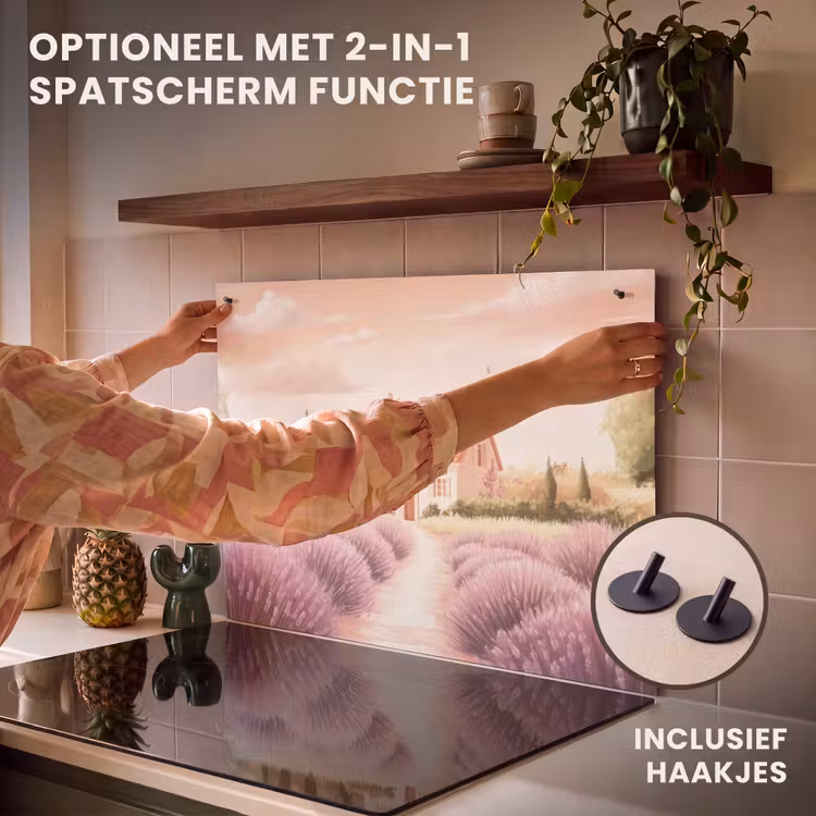 Inductie beschermer - Lavendelveld - Huis - Paars — 10