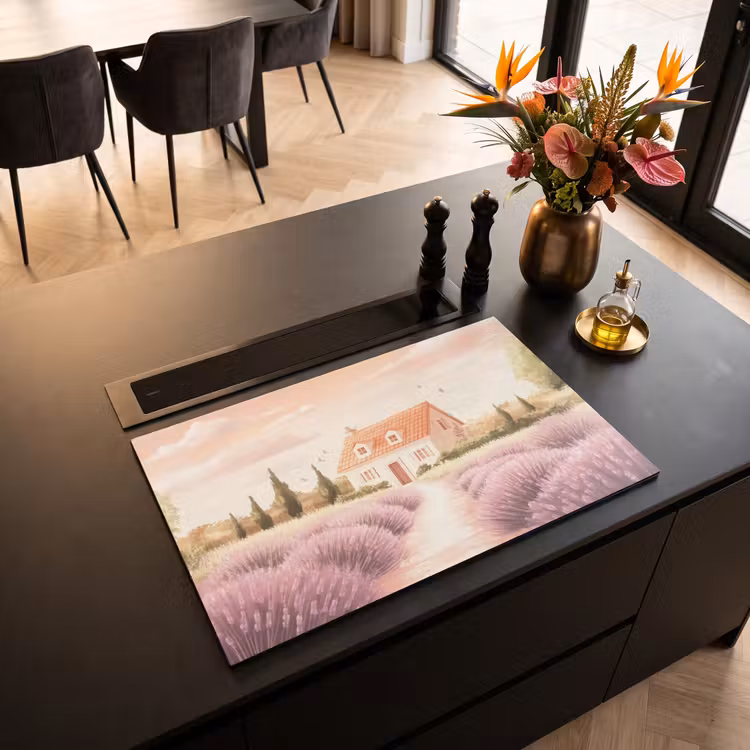 Inductie beschermer - Lavendelveld - Huis - Paars — 5