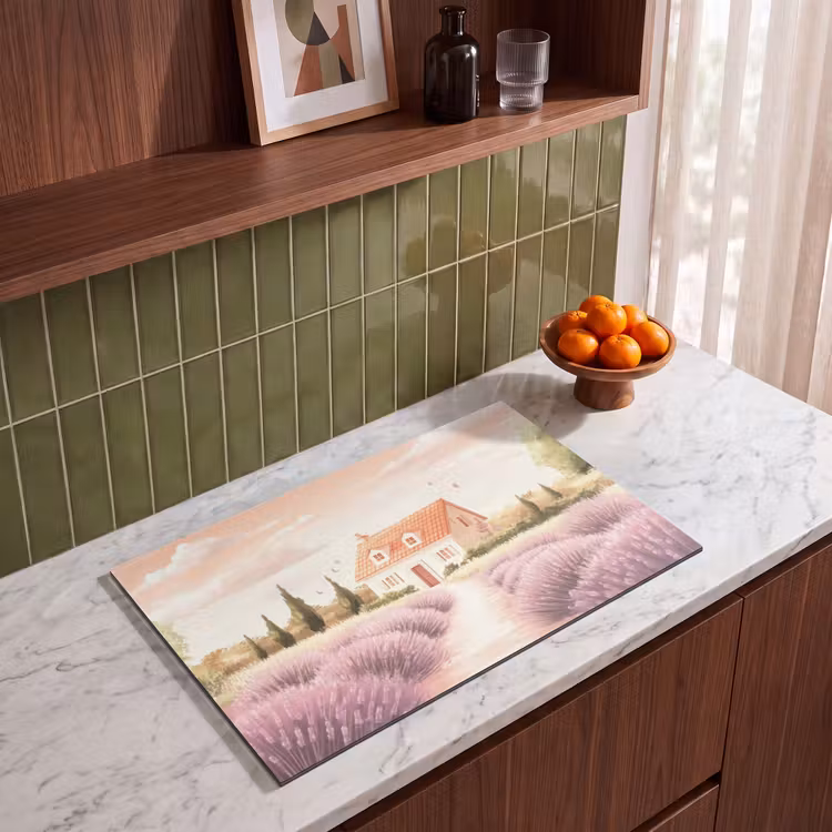 Inductie beschermer - Lavendelveld - Huis - Paars — 8