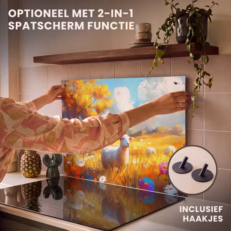 Inductie beschermer - Schaap - Weide - Bloemen — 10