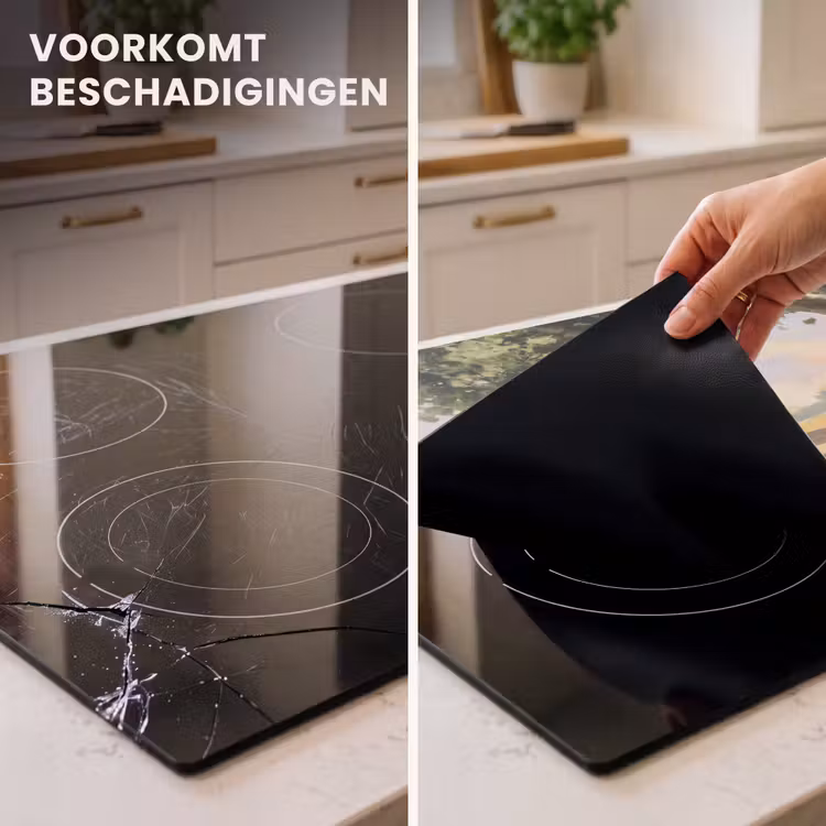 Inductie beschermer - Houten bankje - Bloempotten - Landschap — 3