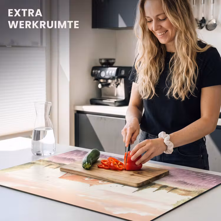 Inductie beschermer - Lavendelveld - Huis - Paars — 4