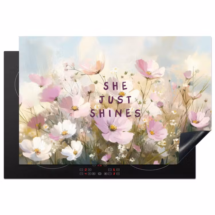 Inductie beschermer - Quote - Bloemen - Schilderachtig — 1