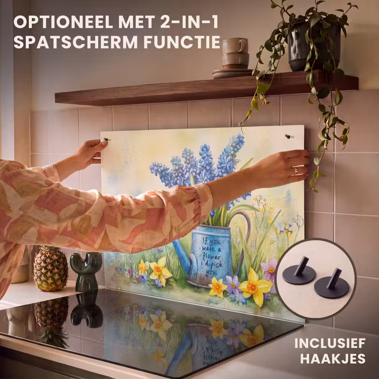 Inductie beschermer - Lavendelbloemen - Quote - Gieter — 10