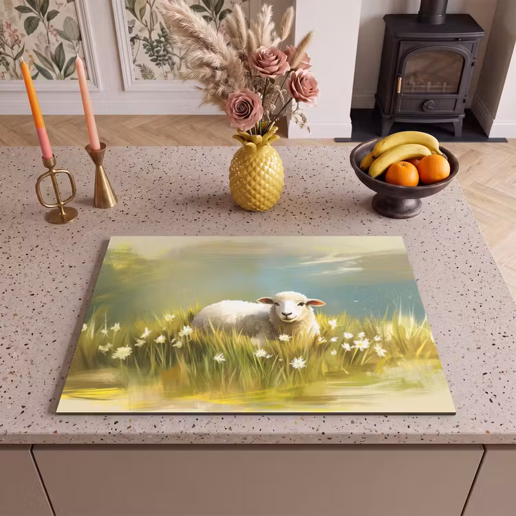 Inductie beschermer - Schaap - Weide - Groen — 2