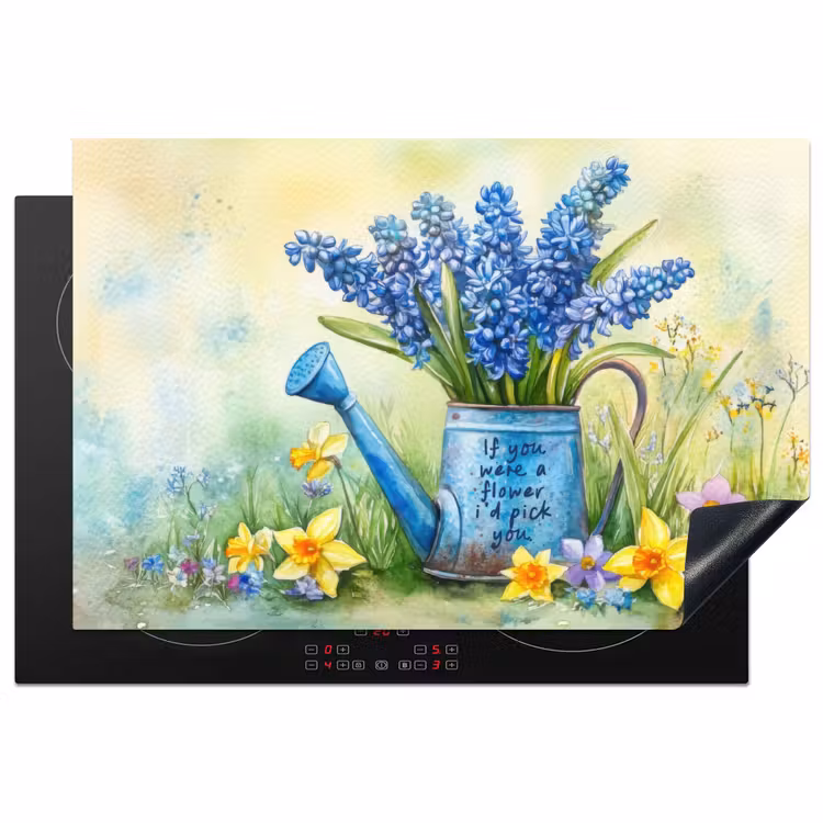Inductie beschermer - Lavendelbloemen - Quote - Gieter — 1