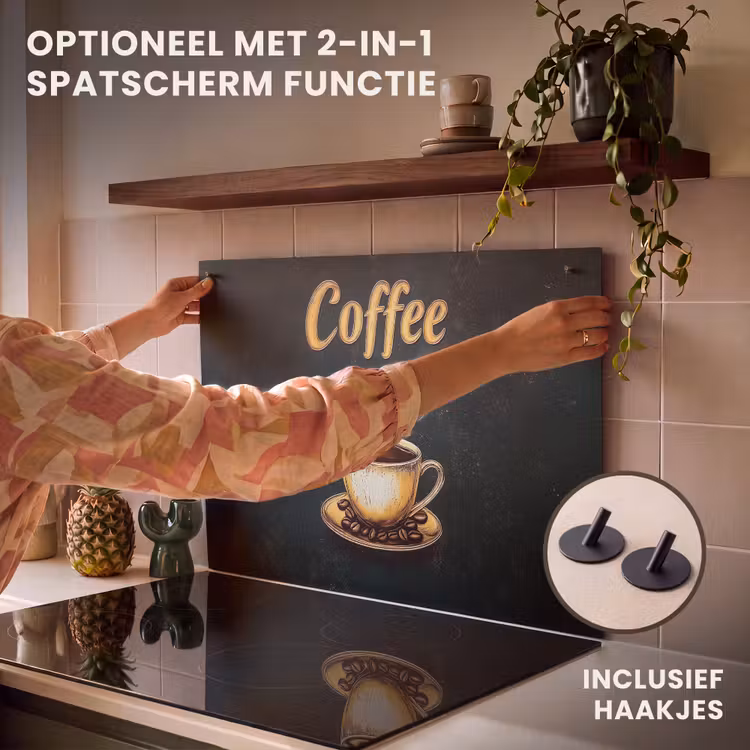 Inductie beschermer - Koffie - Schotel - Koffiebonen - Retro — 10