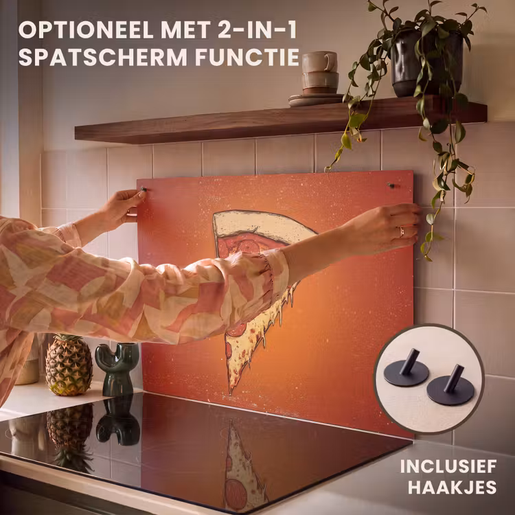 Inductie beschermer - Pizza - Kaas - Rood - Pepperoni — 10