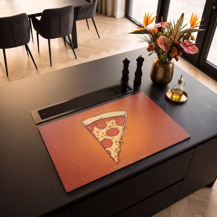 Inductie beschermer - Pizza - Kaas - Rood - Pepperoni — 5
