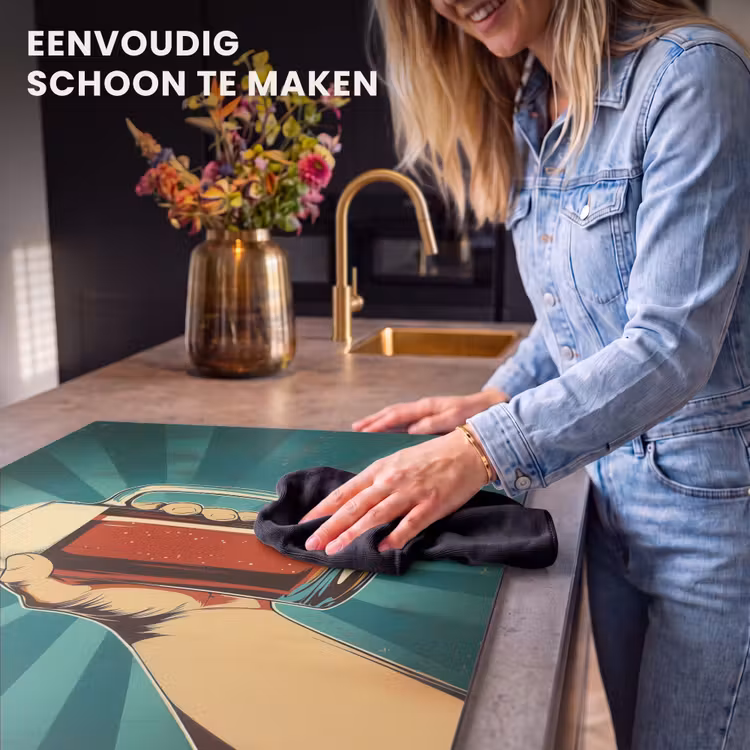 Inductie beschermer - Bierglas - Schuim - Retro - Groen — 6