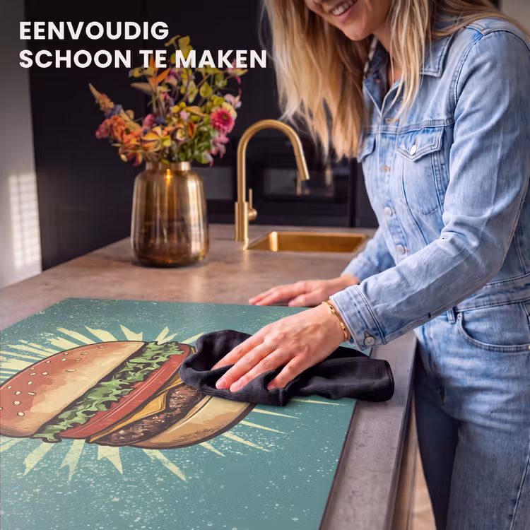 Inductie beschermer - Hamburger - Illustratie - Sla - Kaas — 6