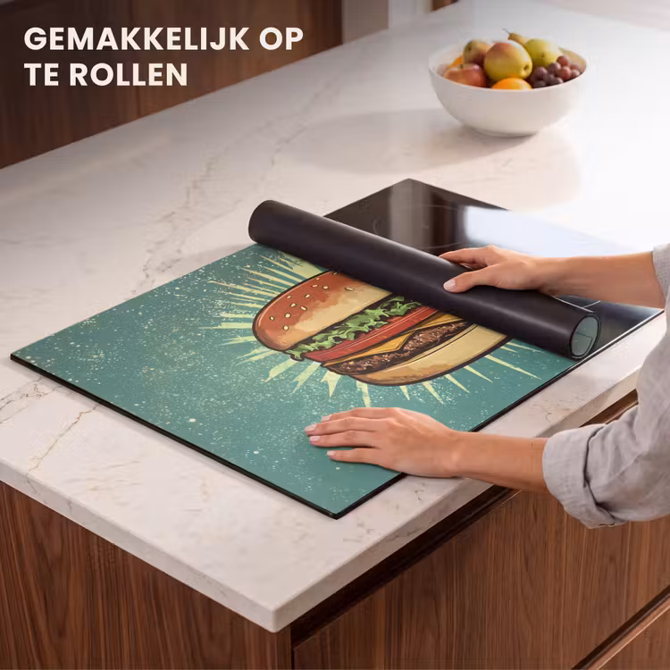 Inductie beschermer - Hamburger - Illustratie - Sla - Kaas — 7
