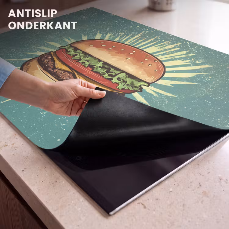 Inductie beschermer - Hamburger - Illustratie - Sla - Kaas — 9