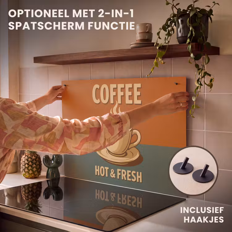 Inductie beschermer - Koffie - Kop - Vintage - Quote — 10
