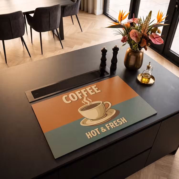 Inductie beschermer - Koffie - Kop - Vintage - Quote — 5