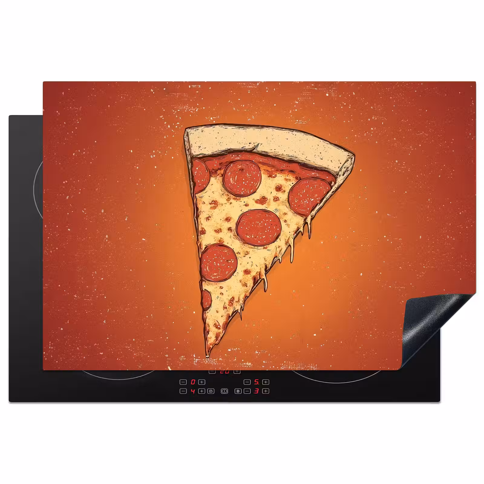 Inductie beschermer - Pizza - Kaas - Rood - Pepperoni — 1