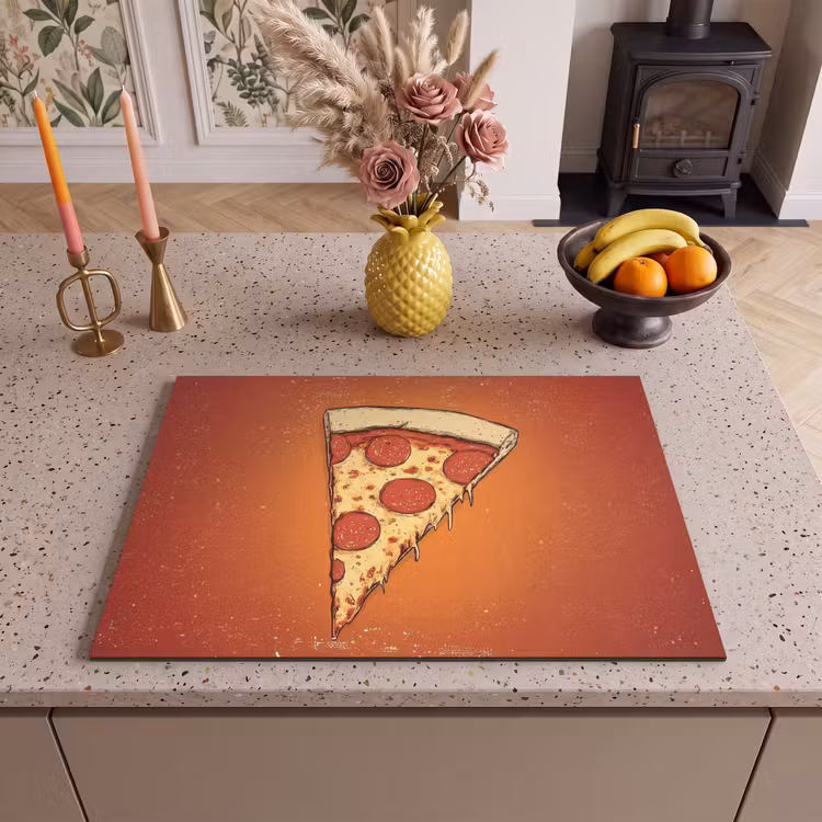 Inductie beschermer - Pizza - Kaas - Rood - Pepperoni — 2