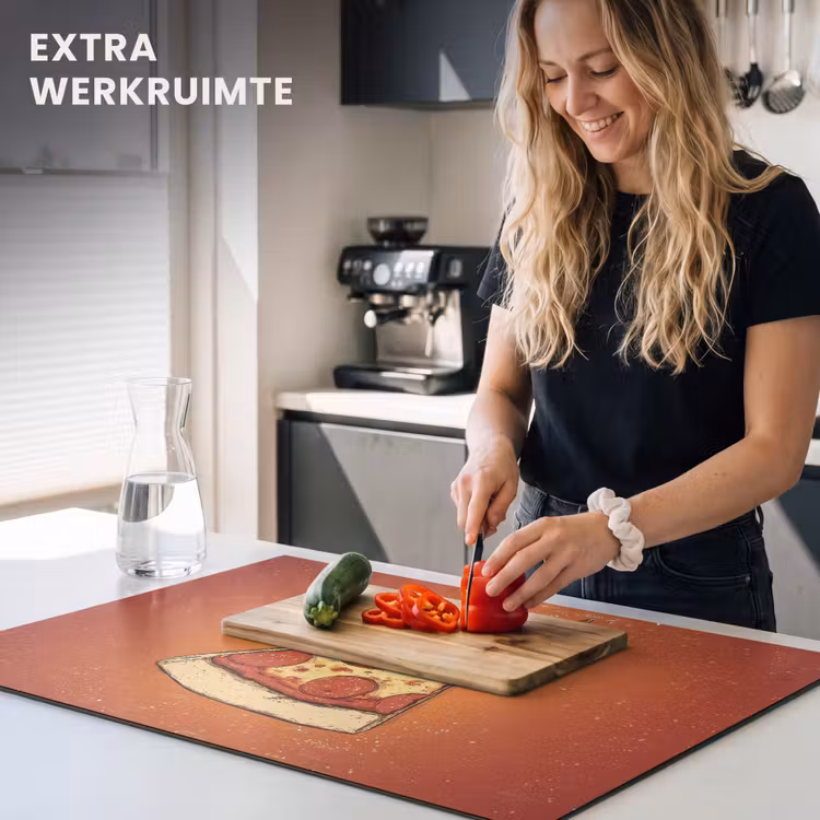 Inductie beschermer - Pizza - Kaas - Rood - Pepperoni — 4
