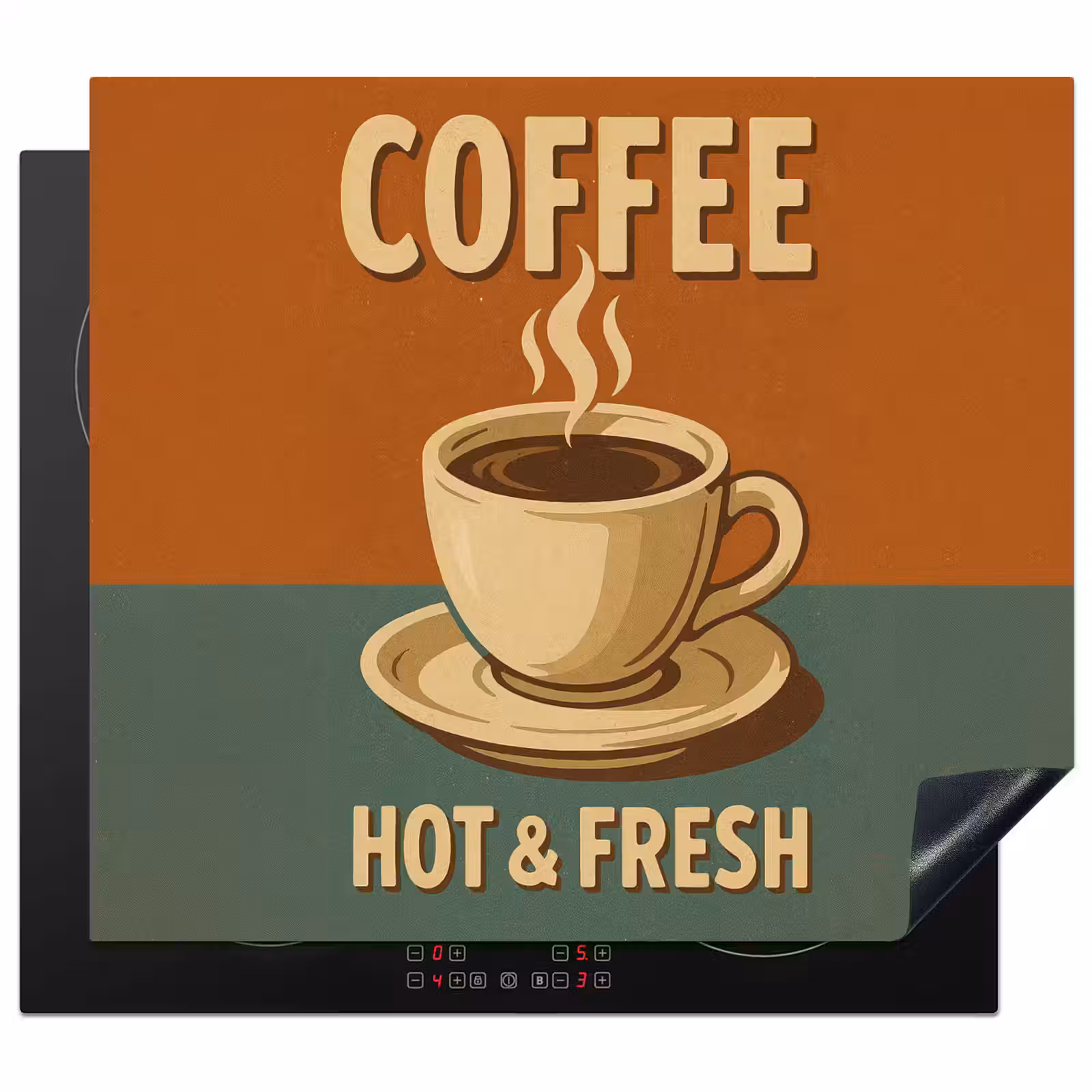 Inductie beschermer - Koffie - Kop - Vintage - Quote — 1