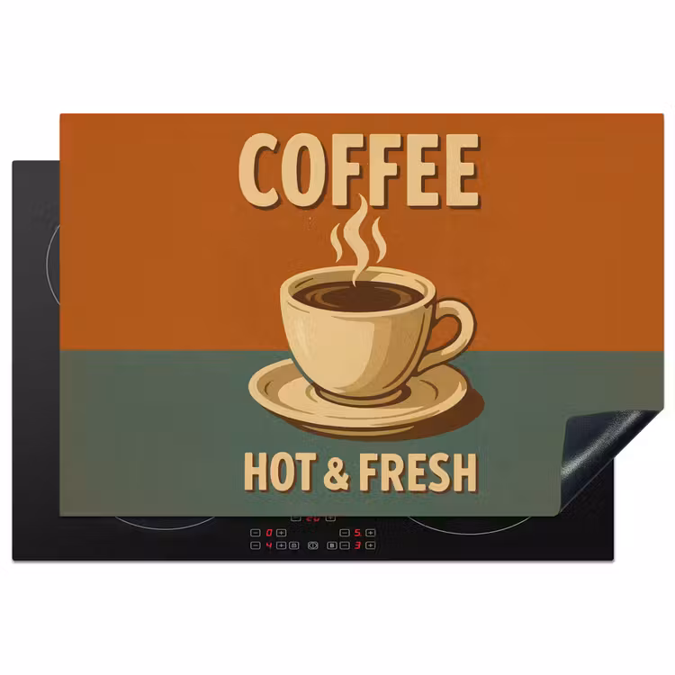 Inductie beschermer - Koffie - Kop - Vintage - Quote — 1