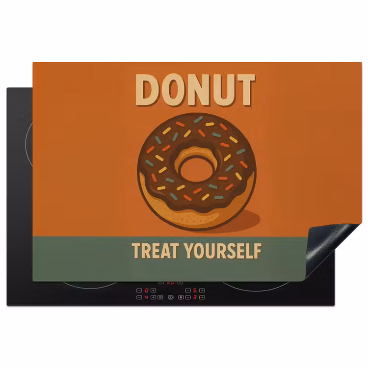 Inductie beschermer - Donut - Spikkels - Kleurrijk - Quote — 1