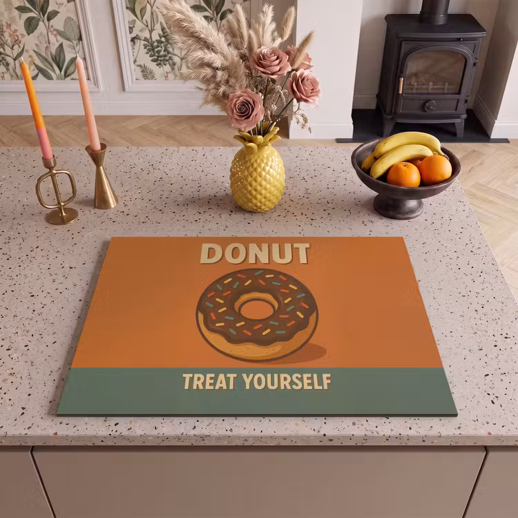 Inductie beschermer - Donut - Spikkels - Kleurrijk - Quote — 2