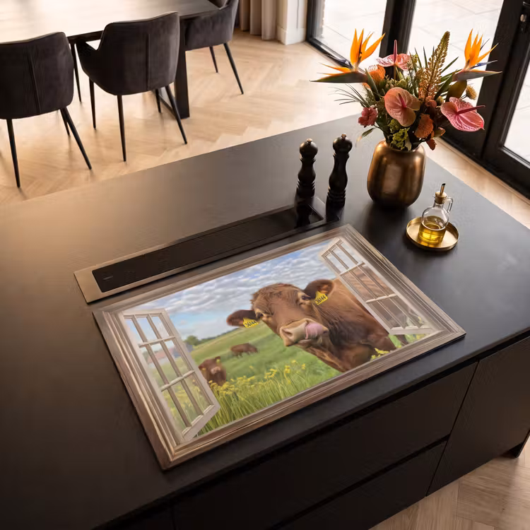 Inductie beschermer - Doorkijk - Koe - Weiland - Landschap - Dieren — 5