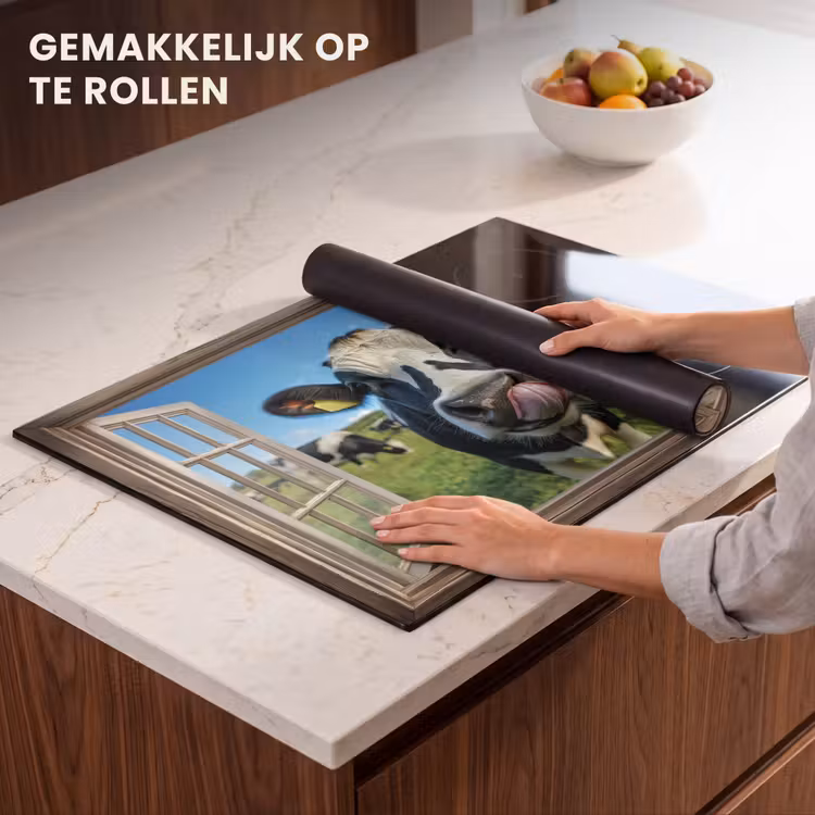 Inductie beschermer - Doorkijk - Koe - Weiland - Dieren - Natuur — 7