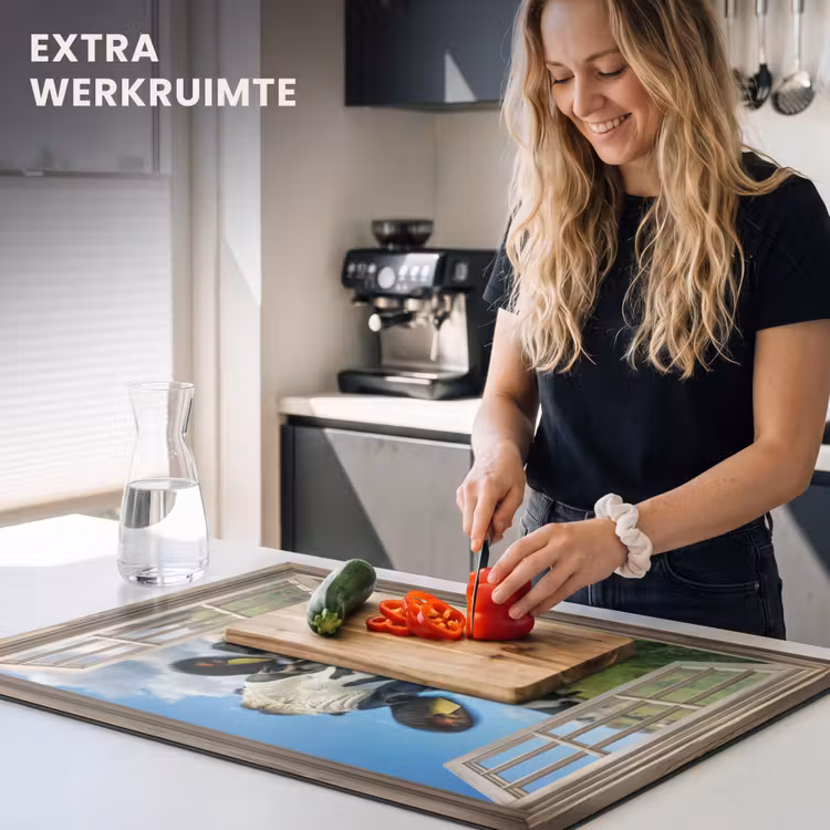 Inductie beschermer - Doorkijk - Koe - Weiland - Dieren - Natuur — 4