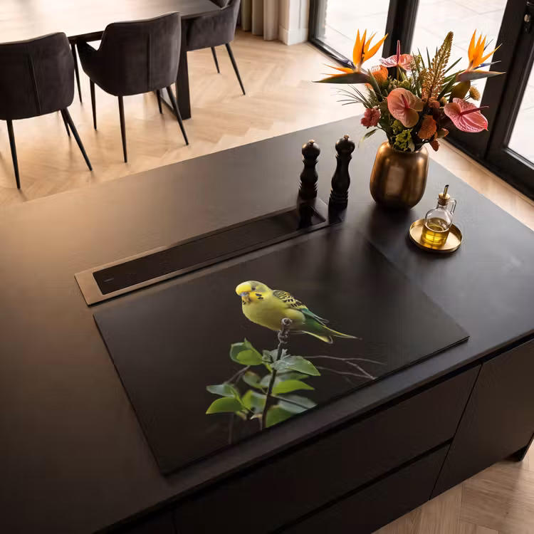Inductie beschermer - Parkiet - Tak - Bladeren - Geel — 5