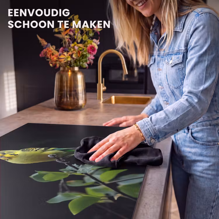 Inductie beschermer - Parkiet - Tak - Bladeren - Geel — 6