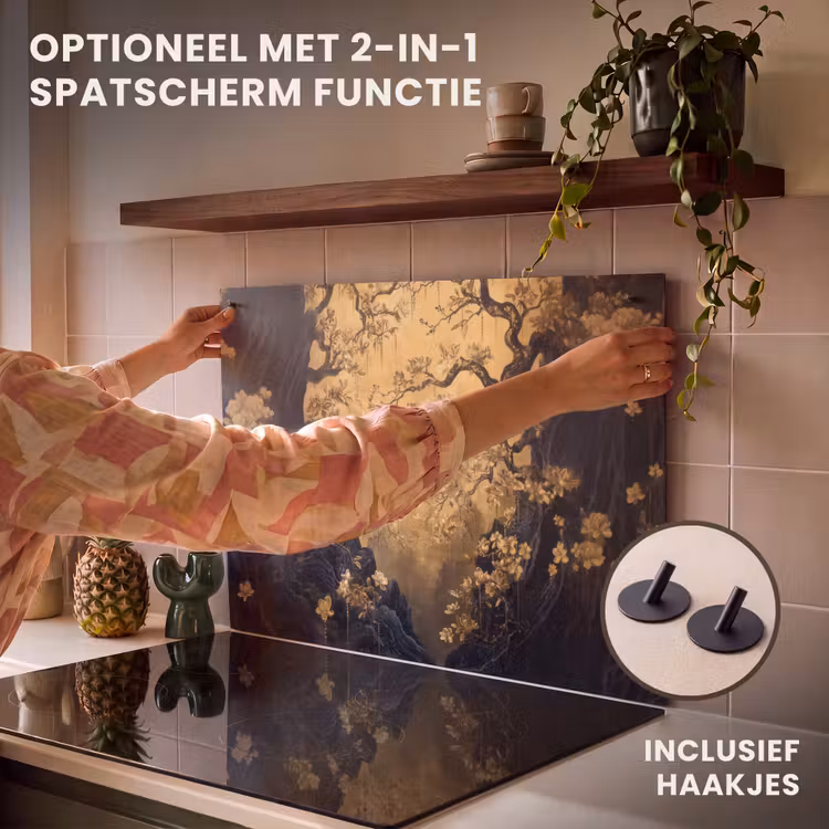 Inductie beschermer - Bloemen - Takken - Goud - Sierlijk — 10