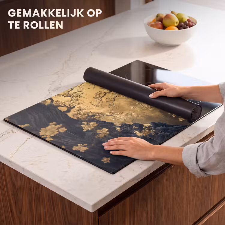 Inductie beschermer - Bloemen - Takken - Goud - Sierlijk — 7