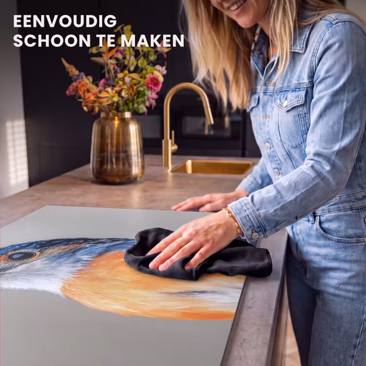 Inductie beschermer - Kleurrijk - Vogeltje - Veren - Blauw — 6