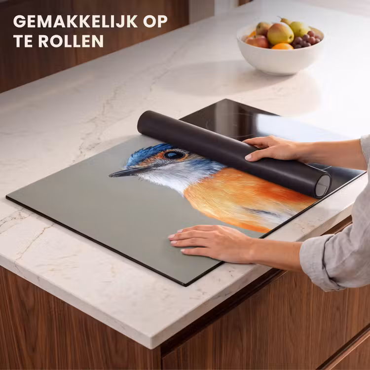 Inductie beschermer - Kleurrijk - Vogeltje - Veren - Blauw — 7