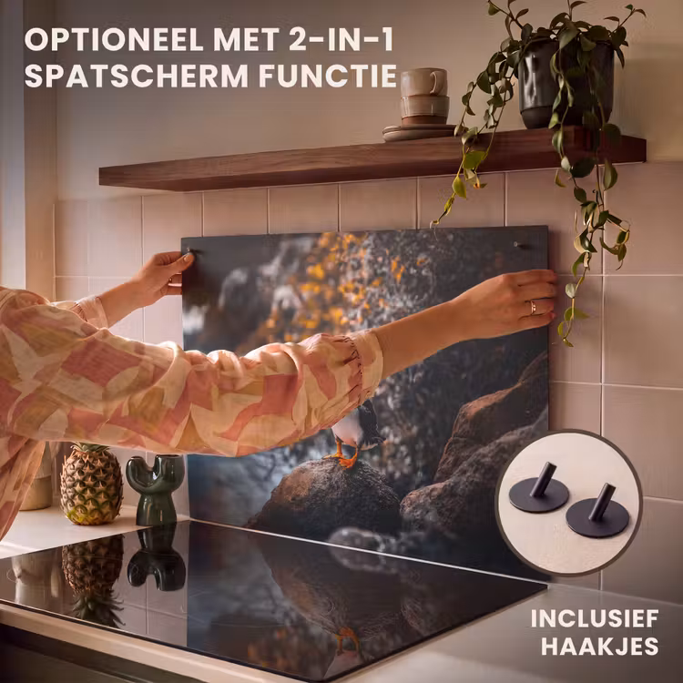 Inductie beschermer - Papegaai - Vogel - Rots - Wit — 10