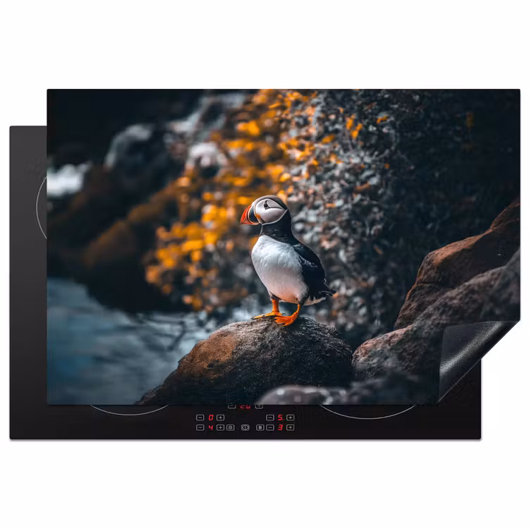 Inductie beschermer - Papegaai - Vogel - Rots - Wit — 1
