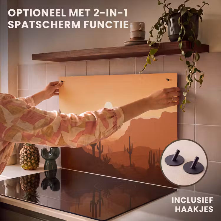 Inductie beschermer - Landschap - Woestijn - Cactussen - Zon — 10