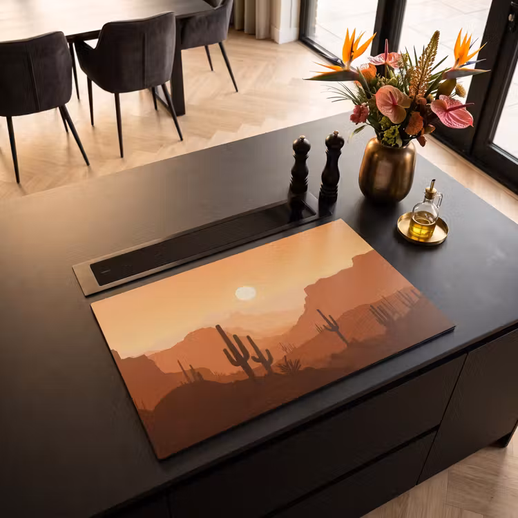 Inductie beschermer - Landschap - Woestijn - Cactussen - Zon — 5